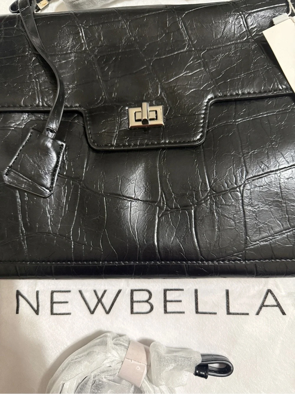 Newbella black croc